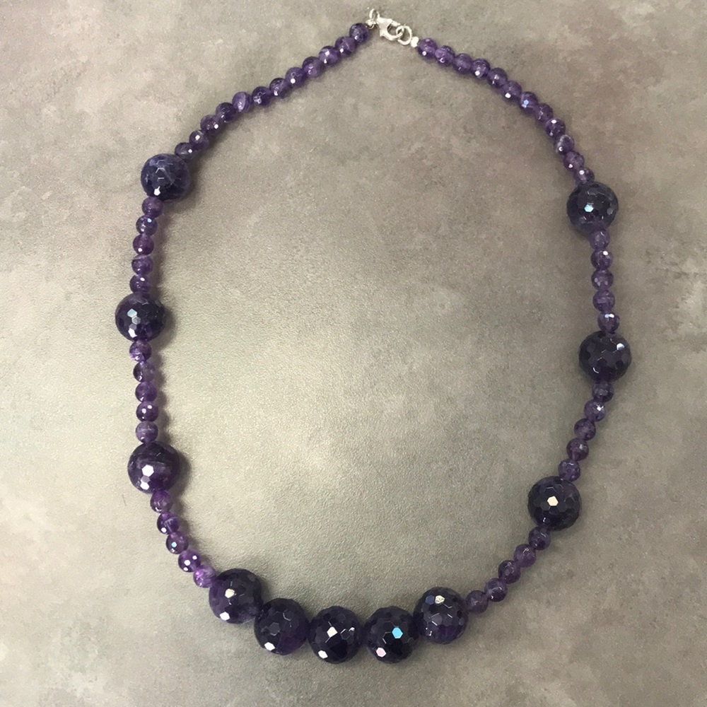 Genuine amethyst necklace